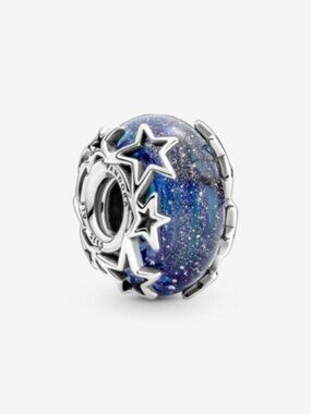 Pandora Galaxy Blue & Star Murano Charm